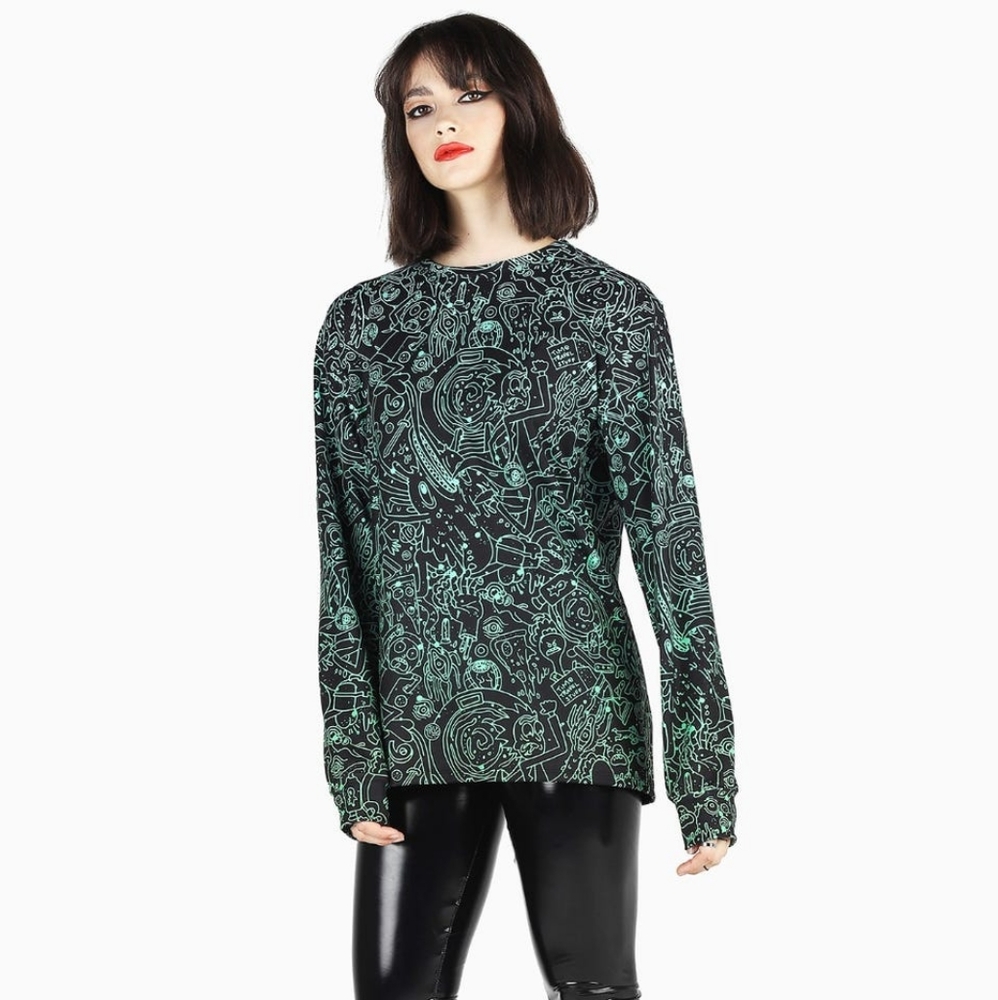 Blackmilk rick and morty get schwifty long sleeve xxl